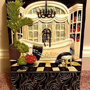 6x8” 3D bathroom home decor wall art 🖼 🛀